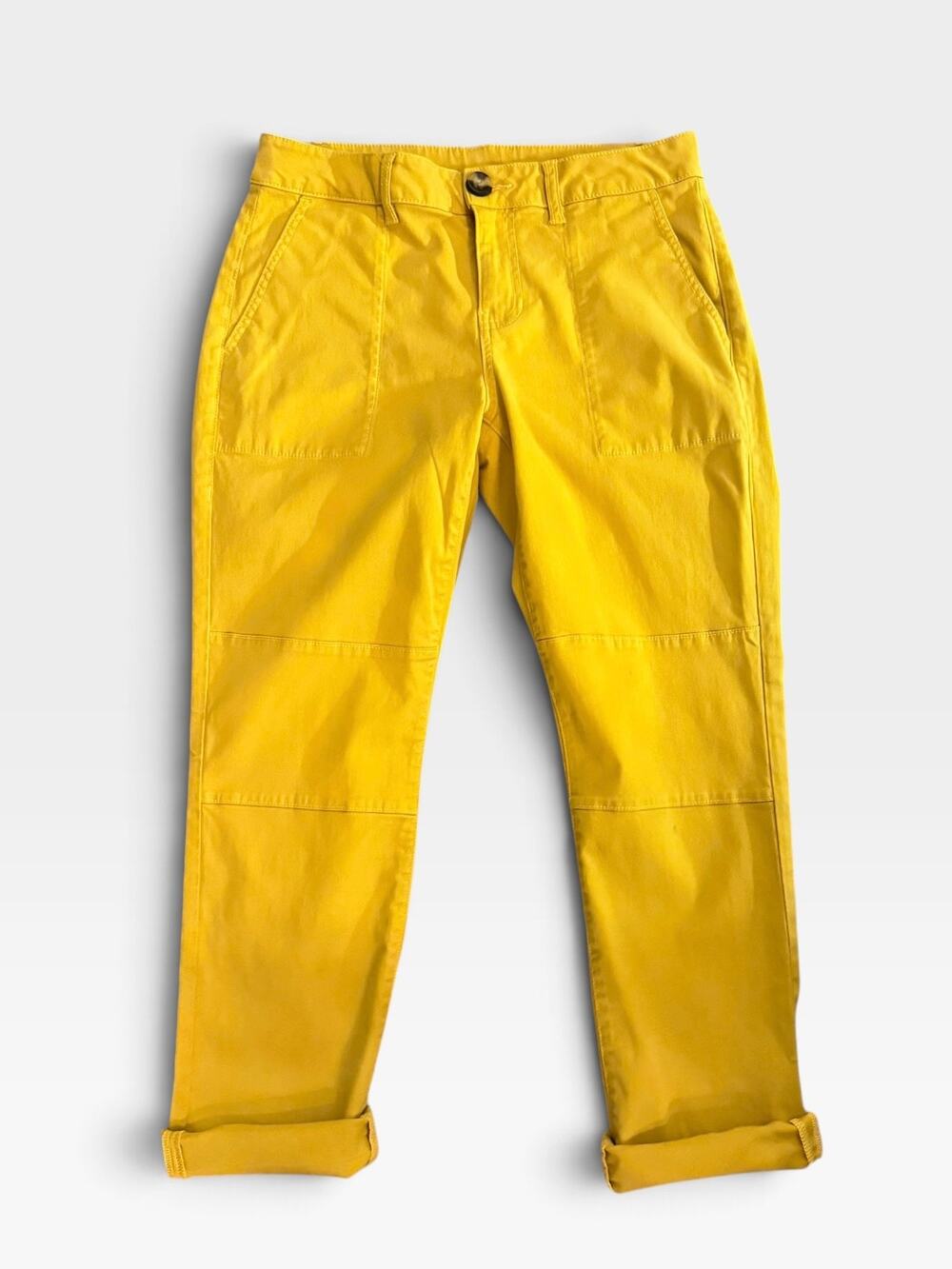 CAbi Mustard Tencel Utility Pant